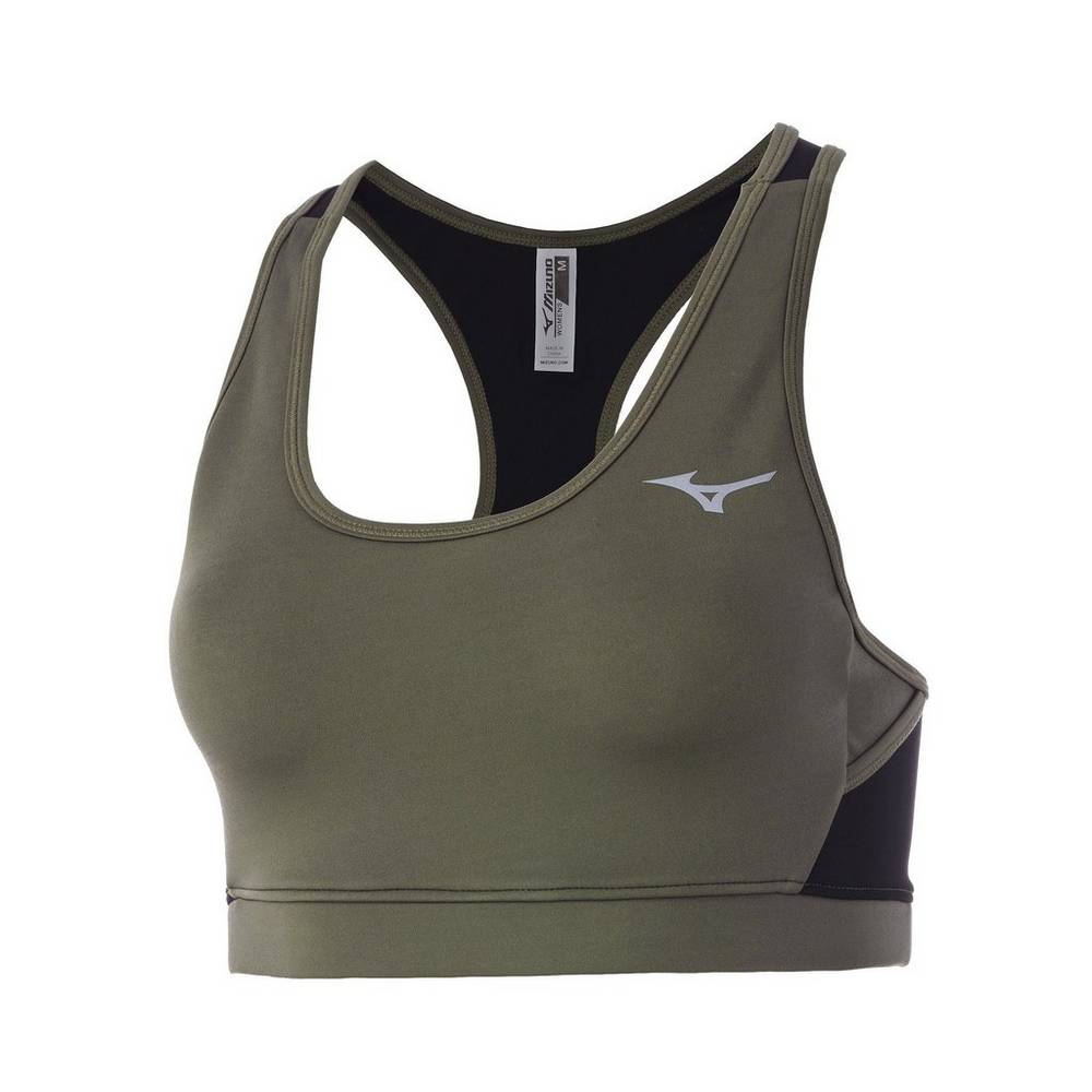 Womens Mizuno Alpha Mesh Back Sports Sports Bra Green Philippines (NSTQDI361)